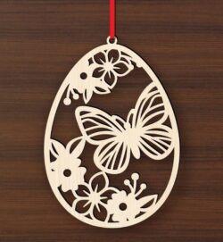 Easter egg E0020897 file cdr and dxf free vector download for laser cut