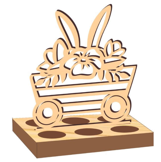 Easter egg holder E0021063 file cdr and dxf free vector download for laser cut