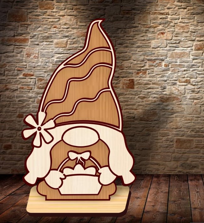 Easter gnome E0020980 file cdr and dxf free vector download for laser cut