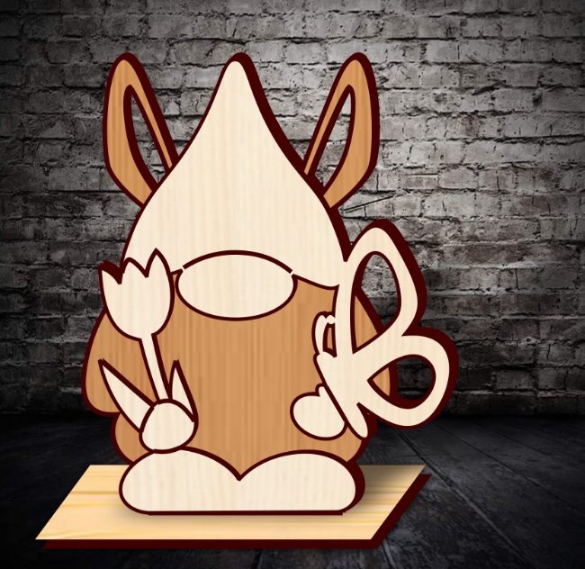 Easter gnome E0021237 file cdr and dxf free vector download for laser cut