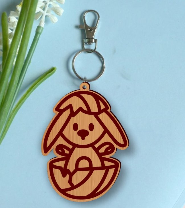 Easter keychain E0020959 file cdr and dxf free vector download for laser cut