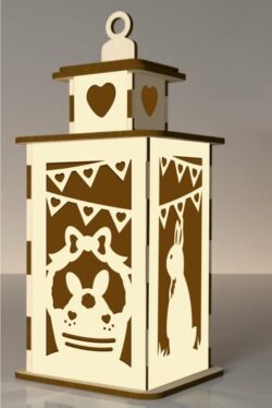 Easter lantern E0020958 file cdr and dxf free vector download for laser cut