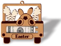 Easter money holder E0021232 file cdr and dxf free vector download for laser cut