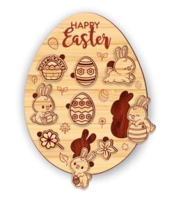 Easter puzzle E0021013 file cdr and dxf free vector download for laser cut