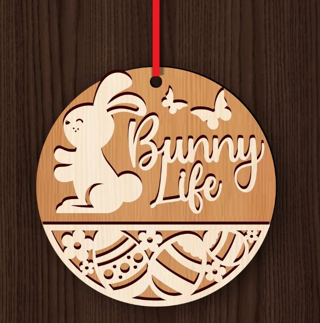 Easter round sign E0020932 file cdr and dxf free vector download for laser cut