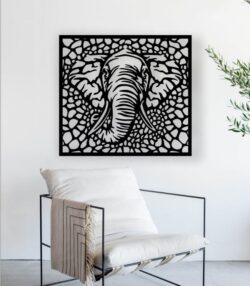 Elephant wall decor E0021097 file cdr and dxf free vector download for laser cut plasma