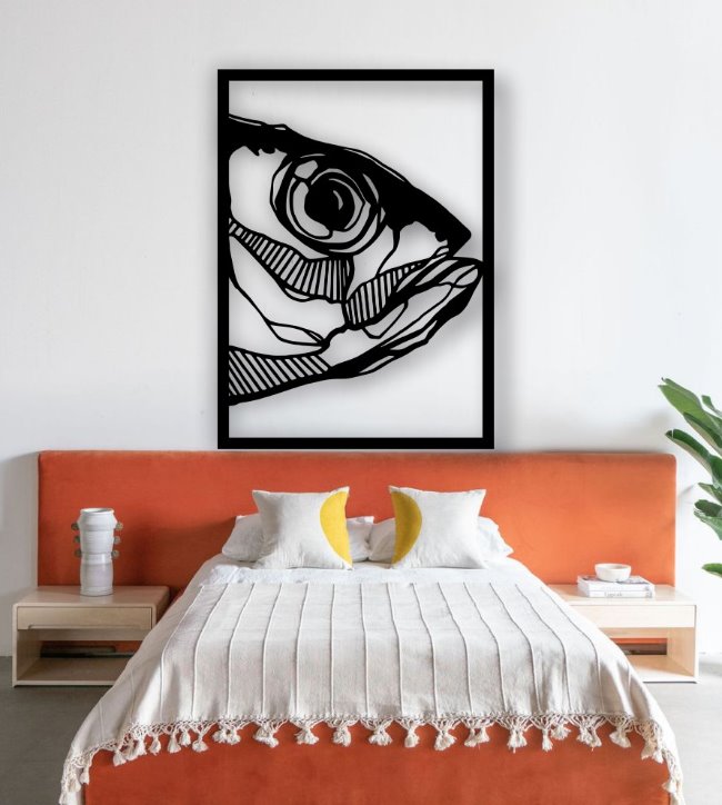 Fish wall decor E0021325 file cdr and dxf free vector download for laser cut plasma
