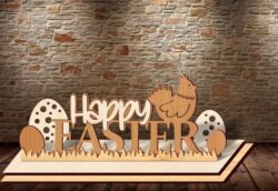 Happy Easter E0021011 file cdr and dxf free vector download for laser cut