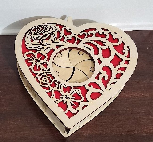 Heart box E0020883 file cdr and dxf free vector download for laser cut