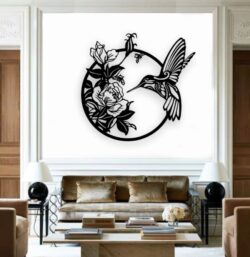 Hummingbird wall decor E0021242 file cdr and dxf free vector download for laser cut plasma