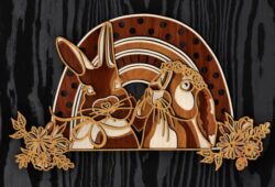 Layered Easter E0021282 file cdr and dxf free vector download for laser cut
