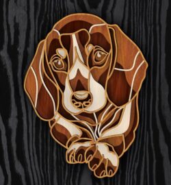 Layered dog E0021080 file cdr and dxf free vector download for laser cut