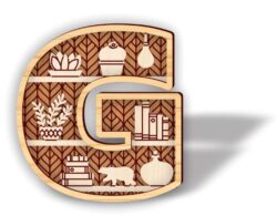 Letter G shelf E0021178 file cdr and dxf free vector download for laser cut