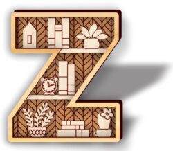 Letter Z shelf E0021196 file cdr and dxf free vector download for laser cut