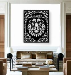 Lion wall decor E0021094 file cdr and dxf free vector download for laser cut plasma