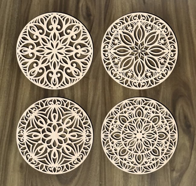 Mandala E0020924 file cdr and dxf free vector download for laser cut
