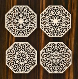Mandala Octagonal E0020926 file cdr and dxf free vector download for laser cut