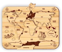 Map world puzzle E0021258 file cdr and dxf free vector download for laser cut plasma