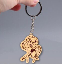 Mermaid keychain E0021105 file cdr and dxf free vector download for laser cut