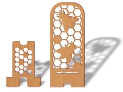 Phone stand E0020985 file cdr and dxf free vector download for laser cut