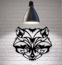 Raccoon E0020968 file cdr and dxf free vector download for laser cut plasma