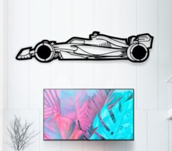 Racing car wall decor E0020907 file cdr and dxf free vector download for laser cut plasma