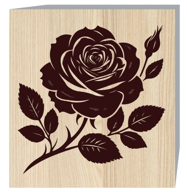 Rose E0021036 file cdr and dxf free vector download for laser engraving machine