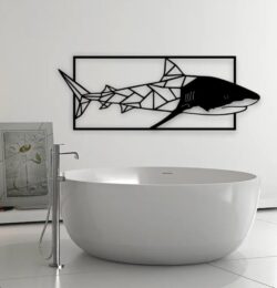 Shark wall decor E0021099 file cdr and dxf free vector download for laser cut plasma