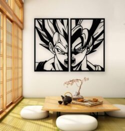 Songoku wall decor E0021090 file cdr and dxf free vector download for laser cut plasma