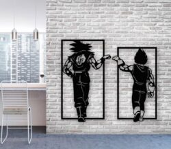 Songoku wall decor E0021092 file cdr and dxf free vector download for laser cut plasma