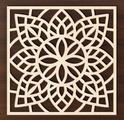 Square decoration E0020920 file cdr and dxf free vector download for laser cut plasma