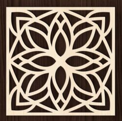 Square decoration E0020921 file cdr and dxf free vector download for laser cut plasma