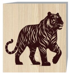 Tiger E0021038 file cdr and dxf free vector download for laser engraving machine