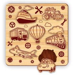 Transport puzzle E0021257 file cdr and dxf free vector download for laser cut