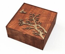 Tree jewelry box E0021168 file cdr and dxf free vector download for laser cut