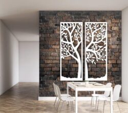 Tree wall decor E0020906 file cdr and dxf free vector download for laser cut plasma