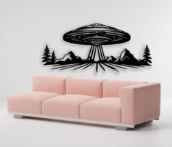 UFO wall decor E0021158 file cdr and dxf free vector download for laser cut plasma
