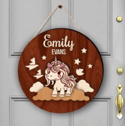 Unicorn door sign E0021292 file cdr and dxf free vector download for laser cut