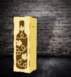 Wine box E0021337 file cdr and dxf free vector download for laser cut