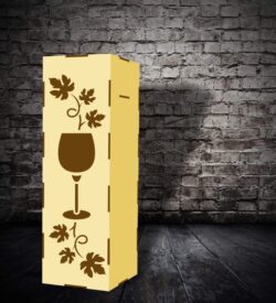 Wine box E0021338 file cdr and dxf free vector download for laser cut