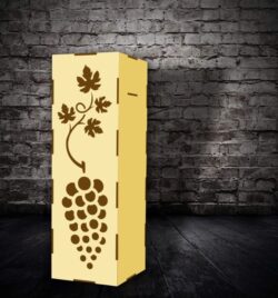 Wine box E0021339 file cdr and dxf free vector download for laser cut