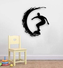 Surf wall decor E0021047 file cdr and dxf free vector download for laser cut plasma