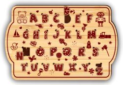 Aphabet puzzle E0021379 file cdr and dxf free vector download for laser cut