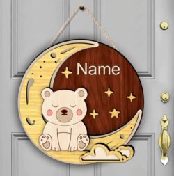 Bear door sign E0021547 file cdr and dxf free vector download for laser cut