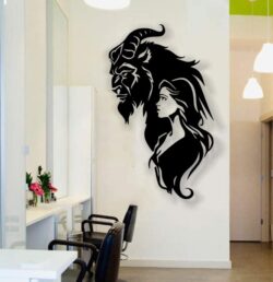 Beauty and the Beast E0021631 file cdr and dxf free vector download for laser cut plasma