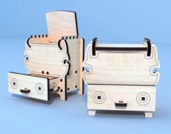 Box E0021360 file cdr and dxf free vector download for laser cut