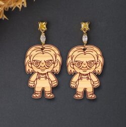 Chucky earrings E0021561 file cdr and dxf free vector download for laser cut
