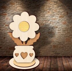 Flower pot stand E0021648 file cdr and dxf free vector download for laser cut