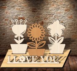 Flower stand E0021526 file cdr and dxf free vector download for laser cut