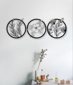 Flower wall decor E0021388 file cdr and dxf free vector download for laser cut